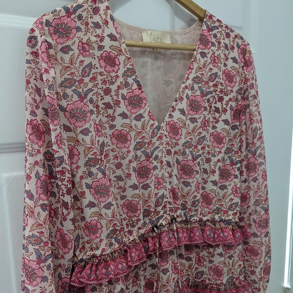 Anthro Love The Label Tippy Ruffle Maxi Dress - Picture 3 of 14